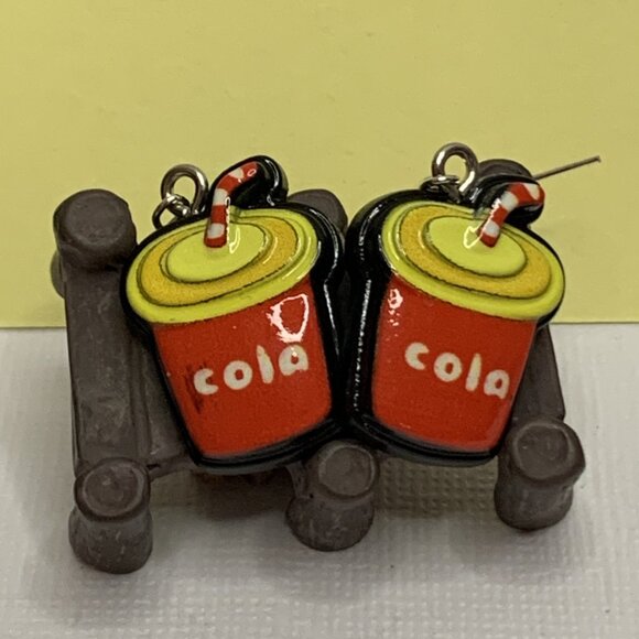 Soda Earring, Cola Earring, Drink Earring, Soda Pop Earring, Gift Idea, Food - Picture 1 of 8